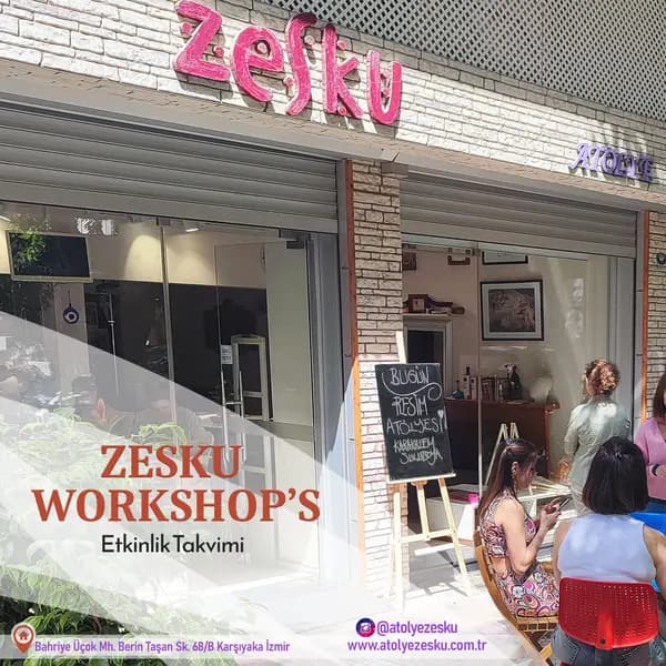 Atölye Zesku Workshop's Yetişkin & Çocuk Resim Atölyesi Tasarım ve Çeşitli Sanatsal Etkinlikler İzmir Karşıyaka