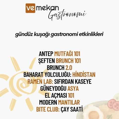 Gündüz Kuşağı Gastronomi Etkinlikleri
