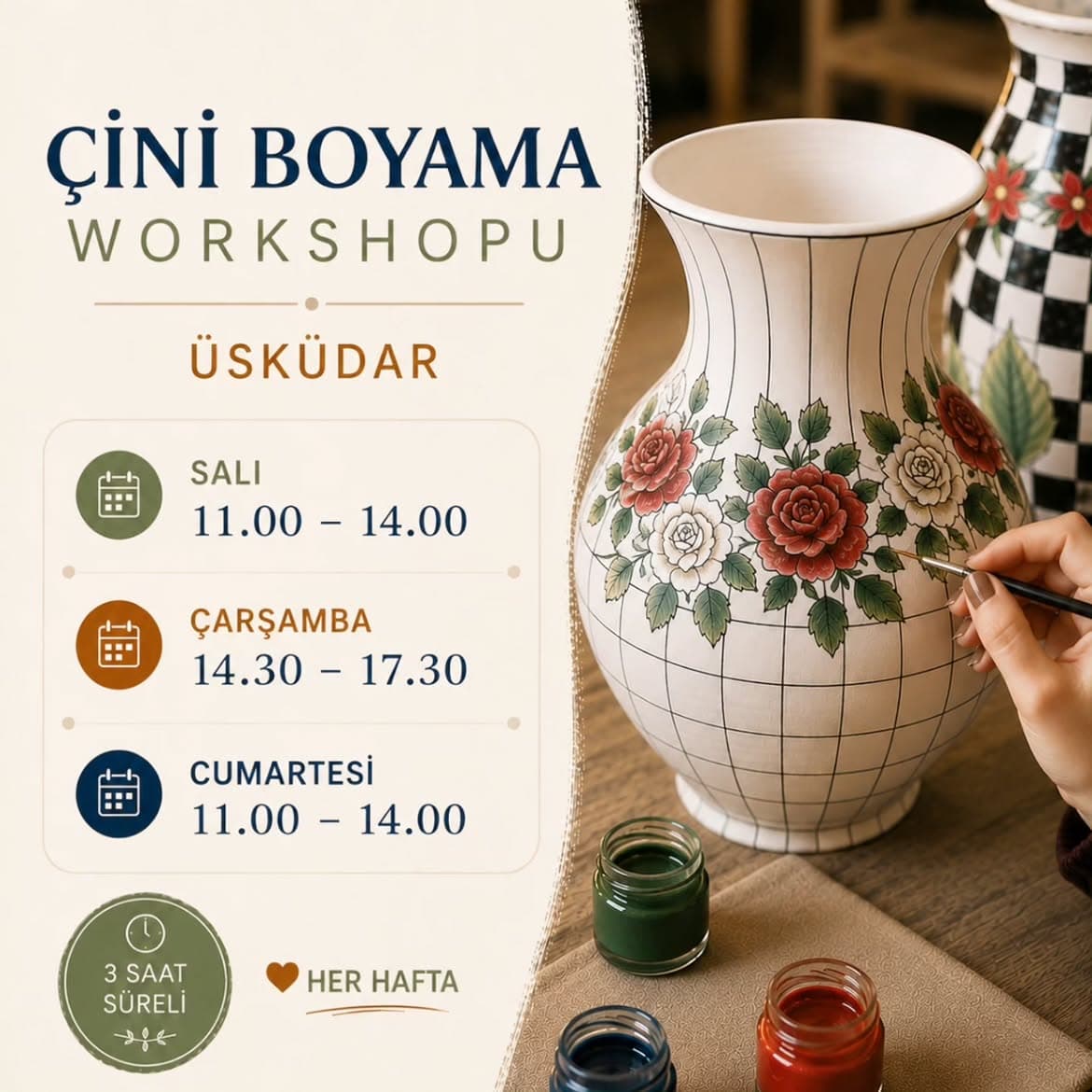 Rea Workshops • Çini Boyama Workshop — Fotoğraf 1