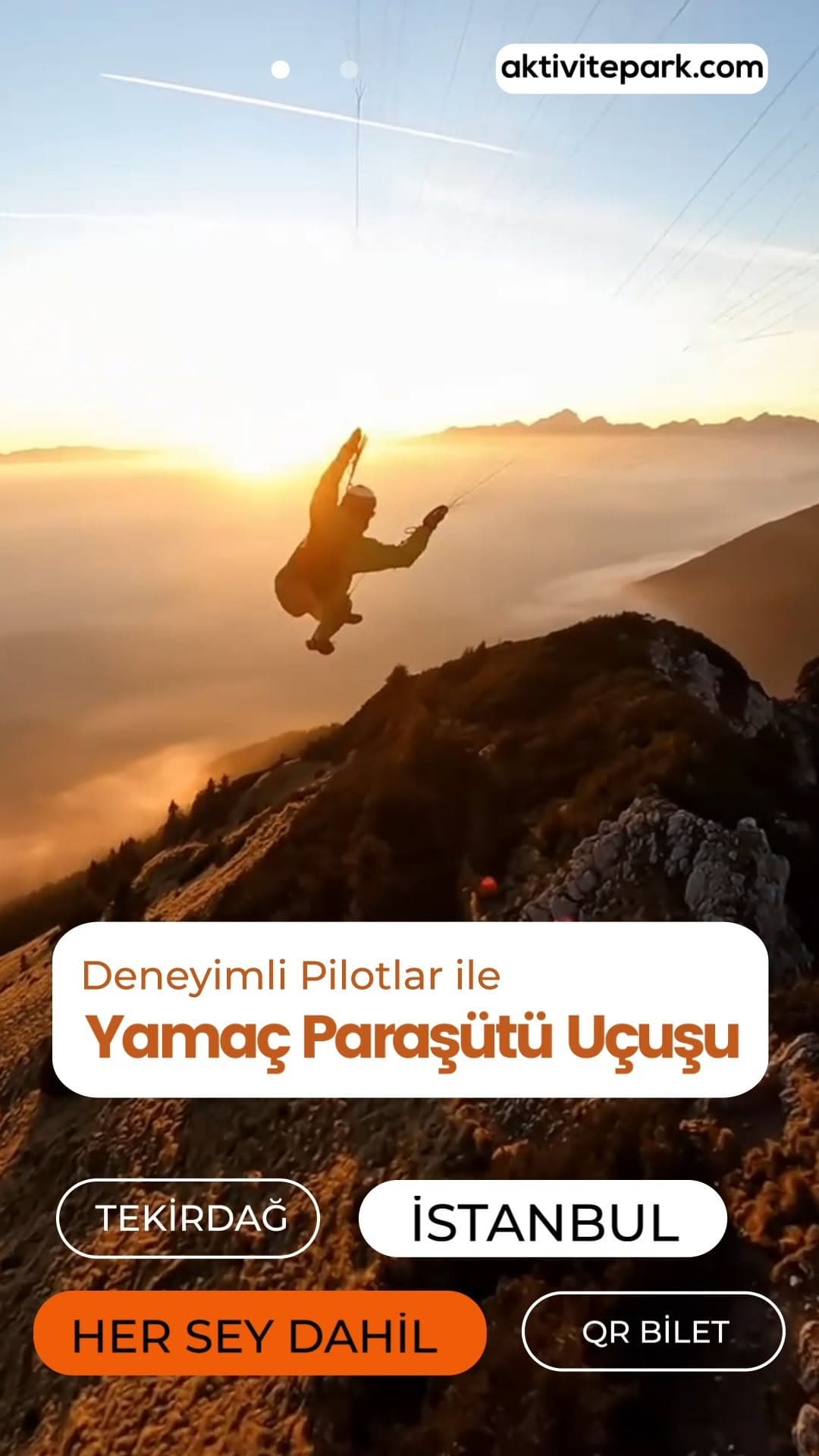 Özgürlüğe kanat aç! İstanbul ve Tekirdağ'da deneyimli pilotlarımız eşliğinde yamaç paraşütü biletini