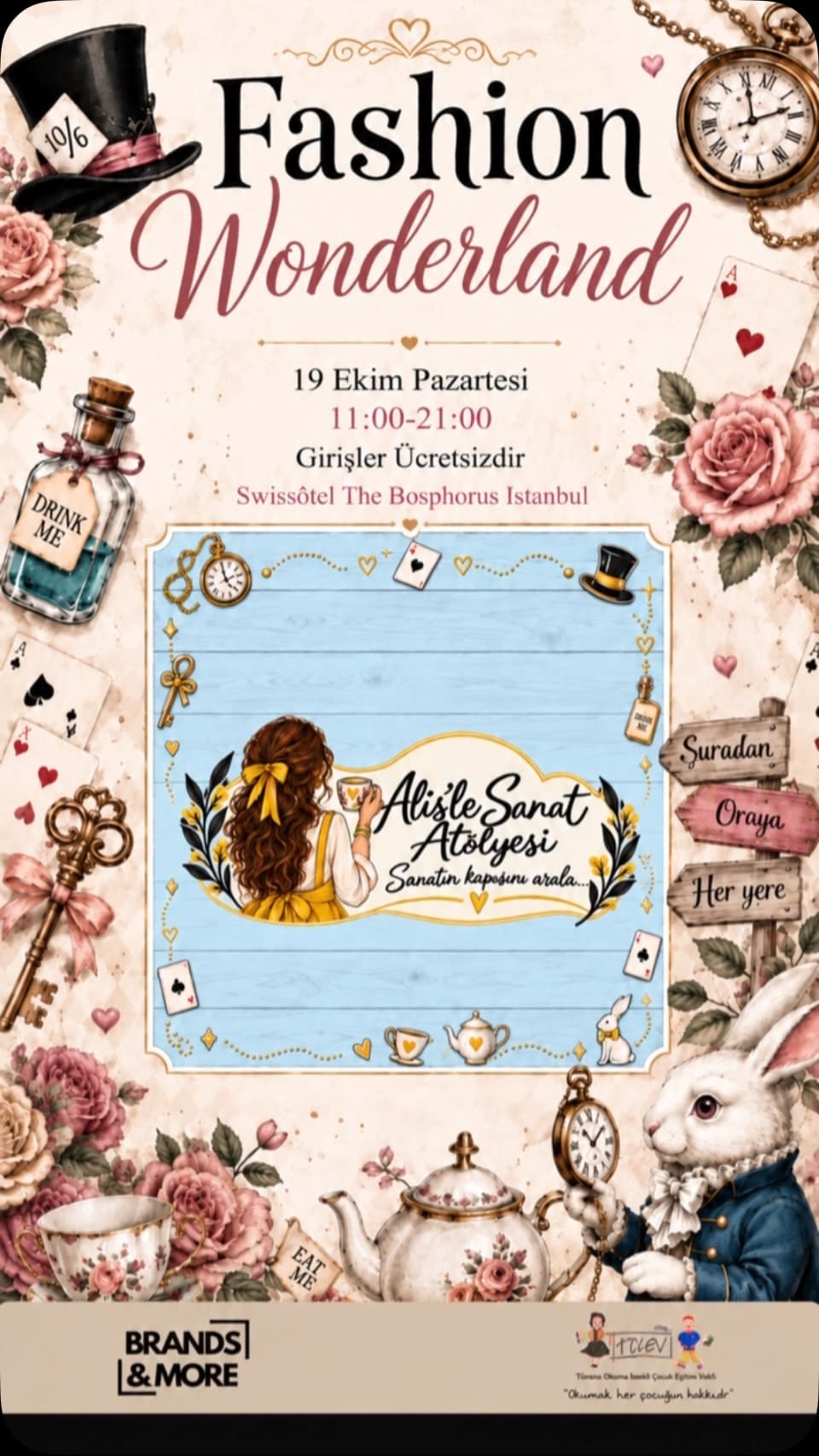 ✨ Alis’le Sanat Atölyesi olarak Fashion Wonderland’dayız! 🎩🐇☕️
Sanatın büyülü dünyasında buluşmay
