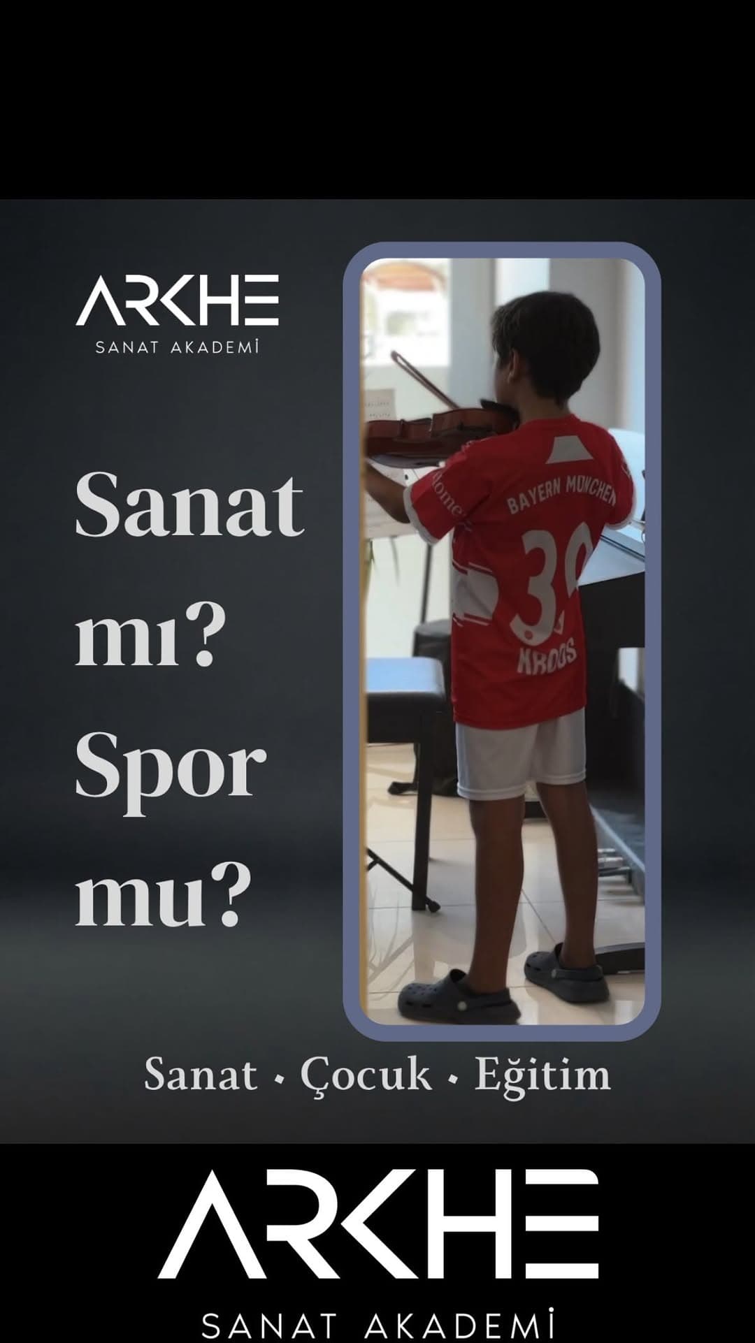 Spor ve sanat.
Çocukların seçime değil, keşfetmeye ihtiyacı var.
Hareket etsinler.
Üretsinler.
Çals