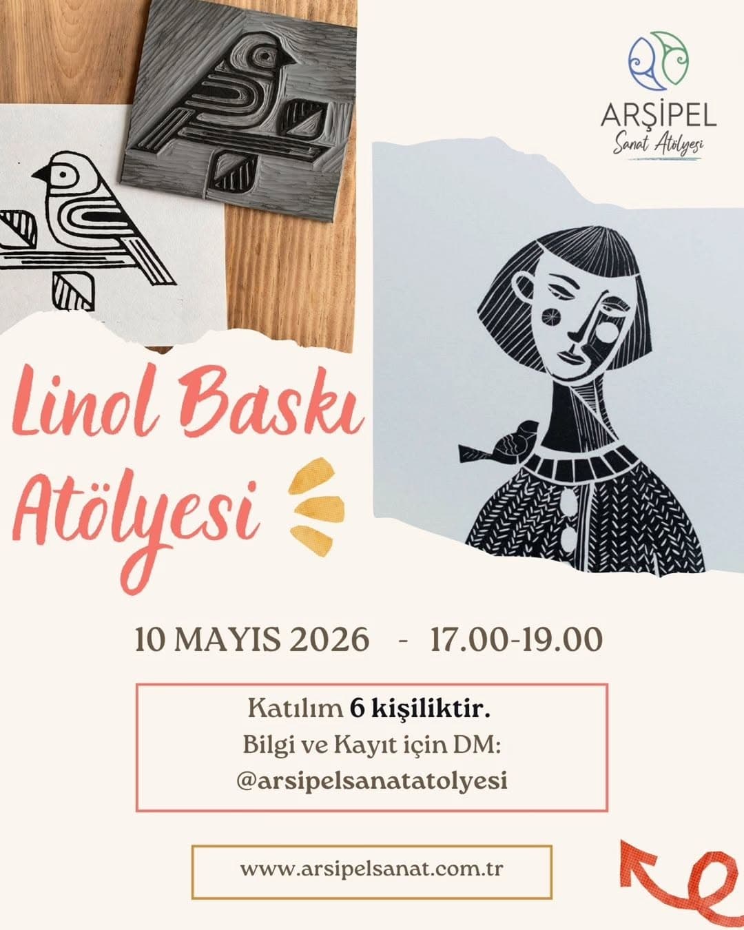 Workshop duyurusu🎉
🟢Kontenjan 6 kişiliktir.
🔵Malzemeler atölye tarafından verilecektir.
🟢10 M