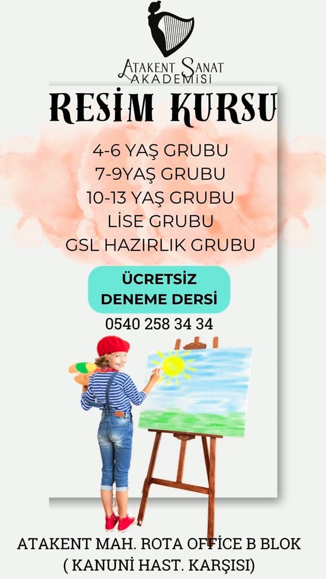 Atakent Sanat Akademisi yeni dönem Resim Atölyesi kayıtları başladı! Yaş gruplarına özel olarak hazı