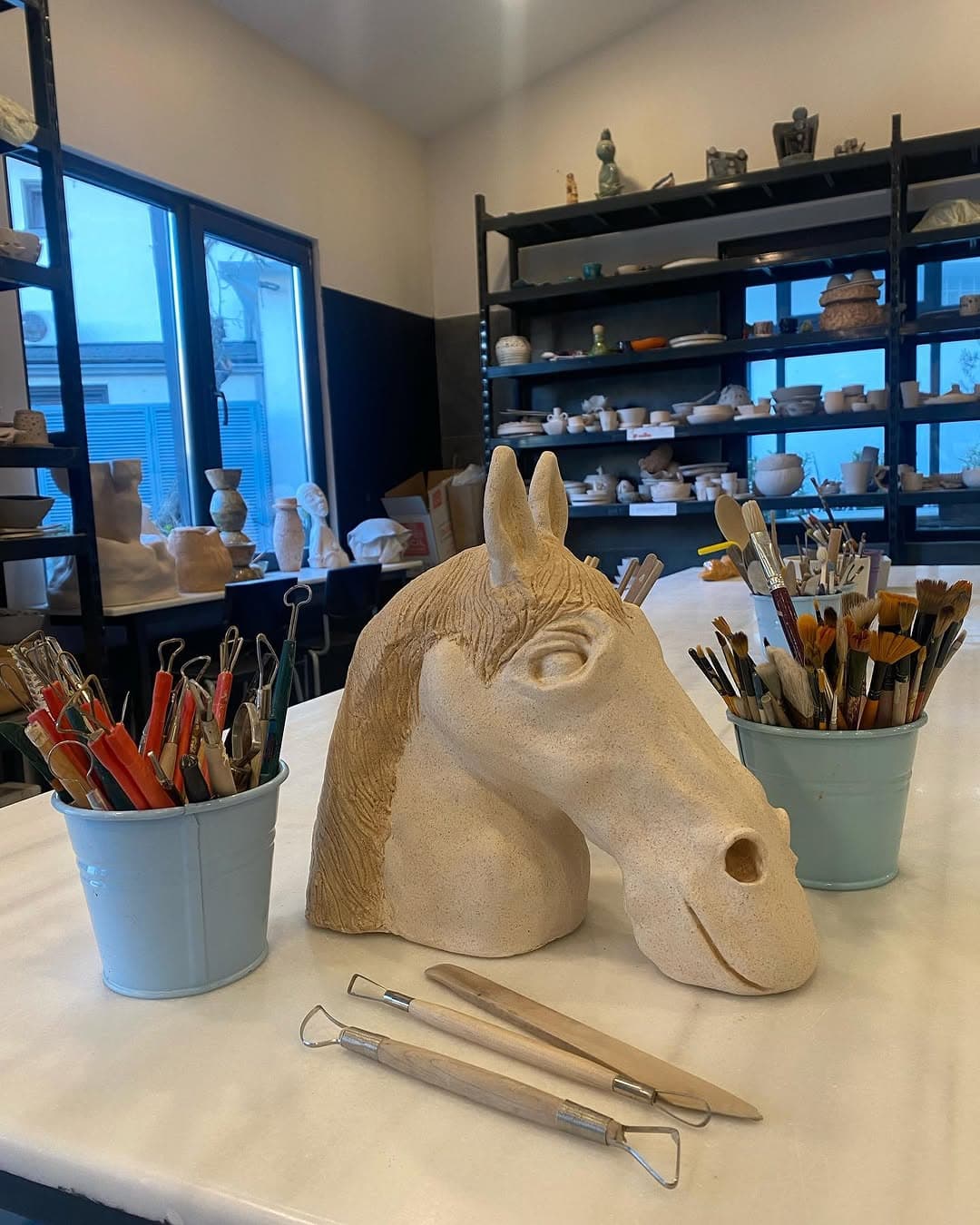 İşler güçler… #atölye, #seramik, #ceramic, #ceramicstudio, #workshop, #sanat, #art, #torna, #heykel