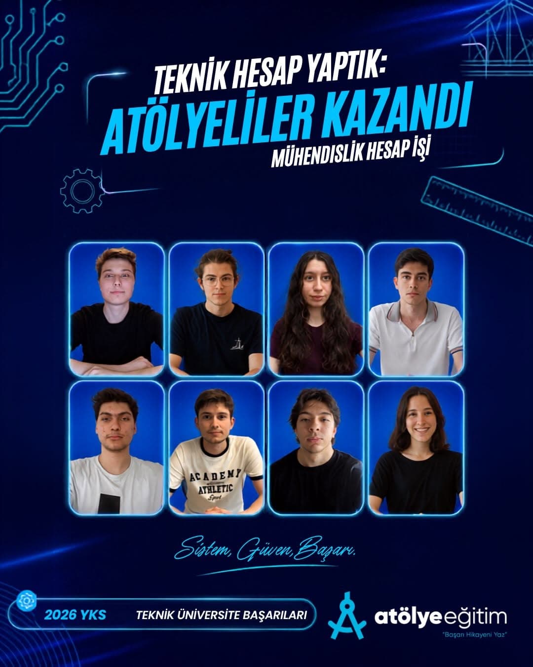 Teknik hesap yaptık: 245 çıktı. ⚙️💙
İTÜ, ODTÜ, Yıldız Teknik ve Türkiye’nin önde gelen teknik üniv