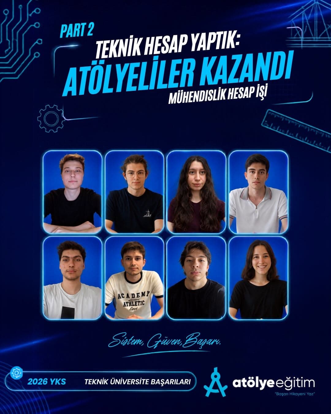 Teknik hesap yaptık: 245 çıktı. ⚙️💙
İTÜ, ODTÜ, Yıldız Teknik ve Türkiye’nin önde gelen teknik üniv