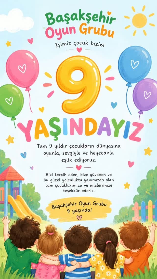 🎈 9 YAŞINDAY🎈
Tam 9 yıldır çocukların dünyasına oyunla, sevgiyle ve heyecanla eşlik ediyoruz. 💕
K