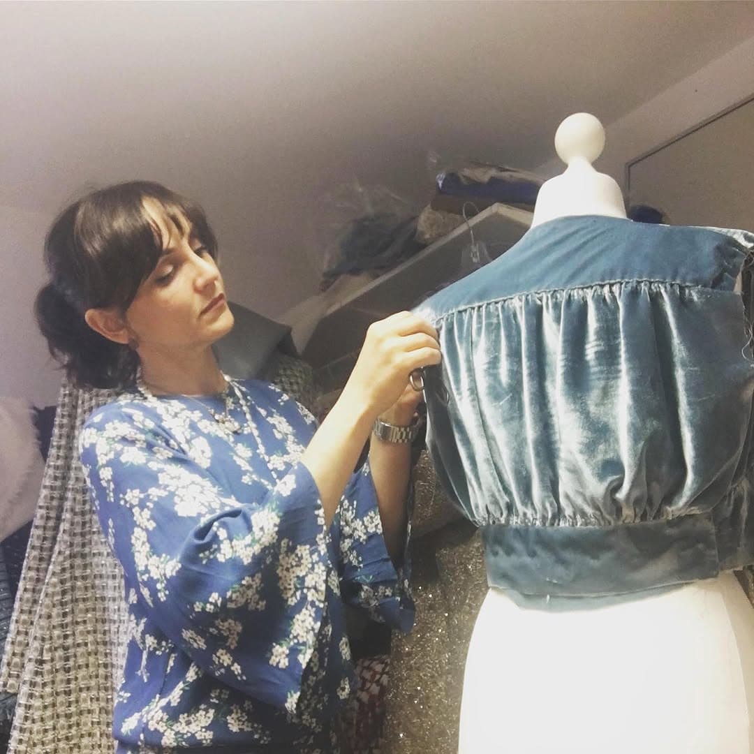 Silk velvet becomes a timeless garment in my hands.. #perfection #silk #velvet #vintageinspired #des