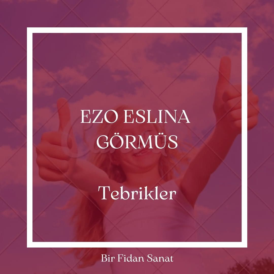 EZO ESLINA GÖRMÜŞ❣️ Başarının devamını dileriz❤️❤️