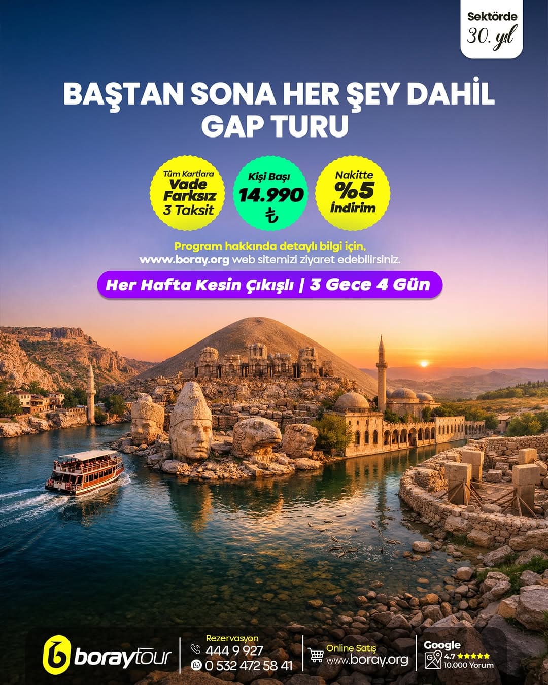 🚌… Ankara’dan Her Hafta Kesin Çıkışlı (Çarşamba gider, Pazar gece döner) 3 Gece 4 Gün Baştan Sona H