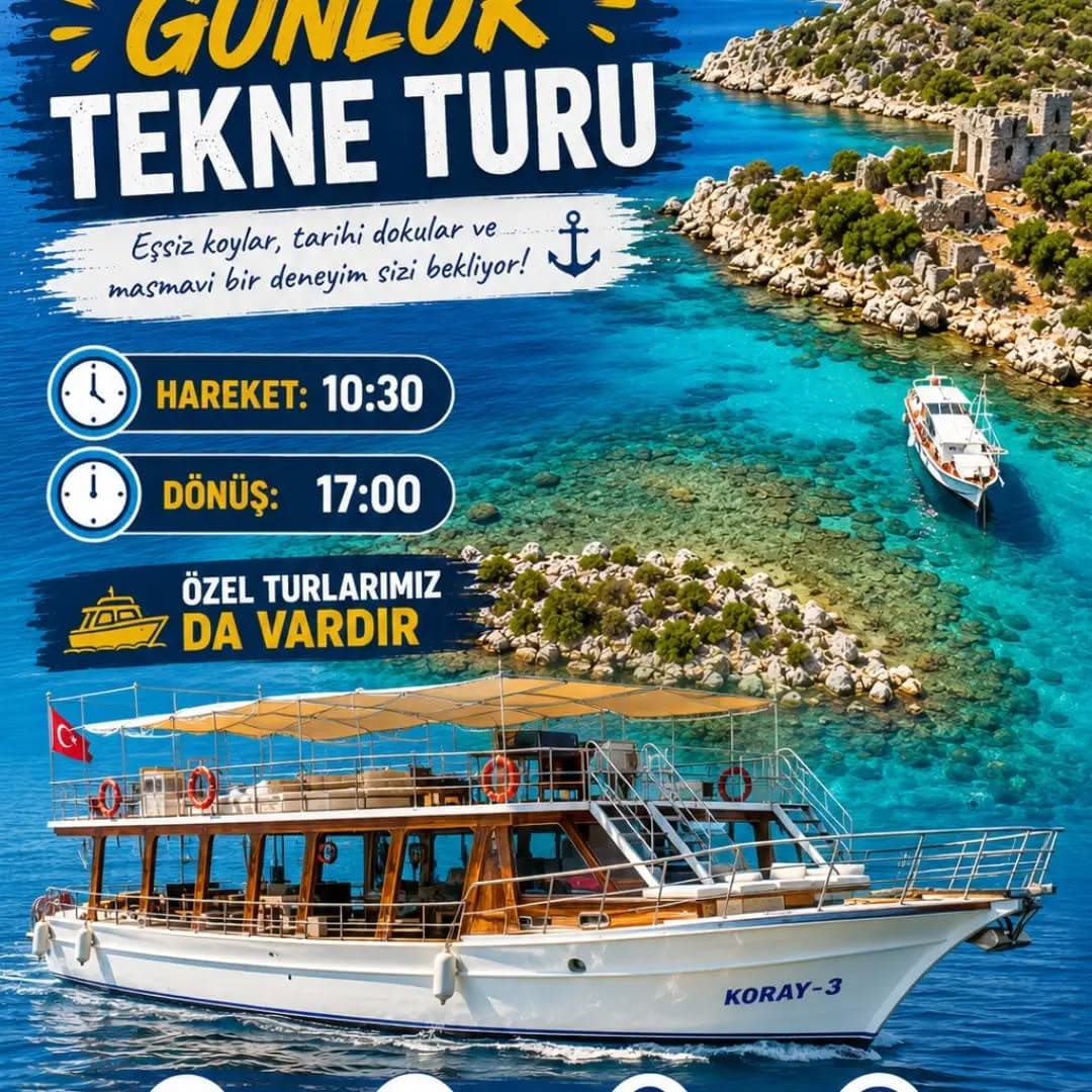 Kekova Yarım Günlük Turlar Tekne Turları — Sörf & SUP — Demre