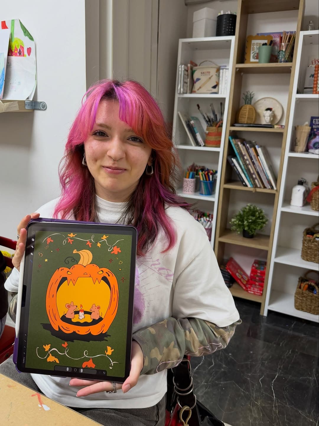 Sevgili Beyza’nın muhteşem bal kabağı🎃✨
Dijital illüstrasyon.