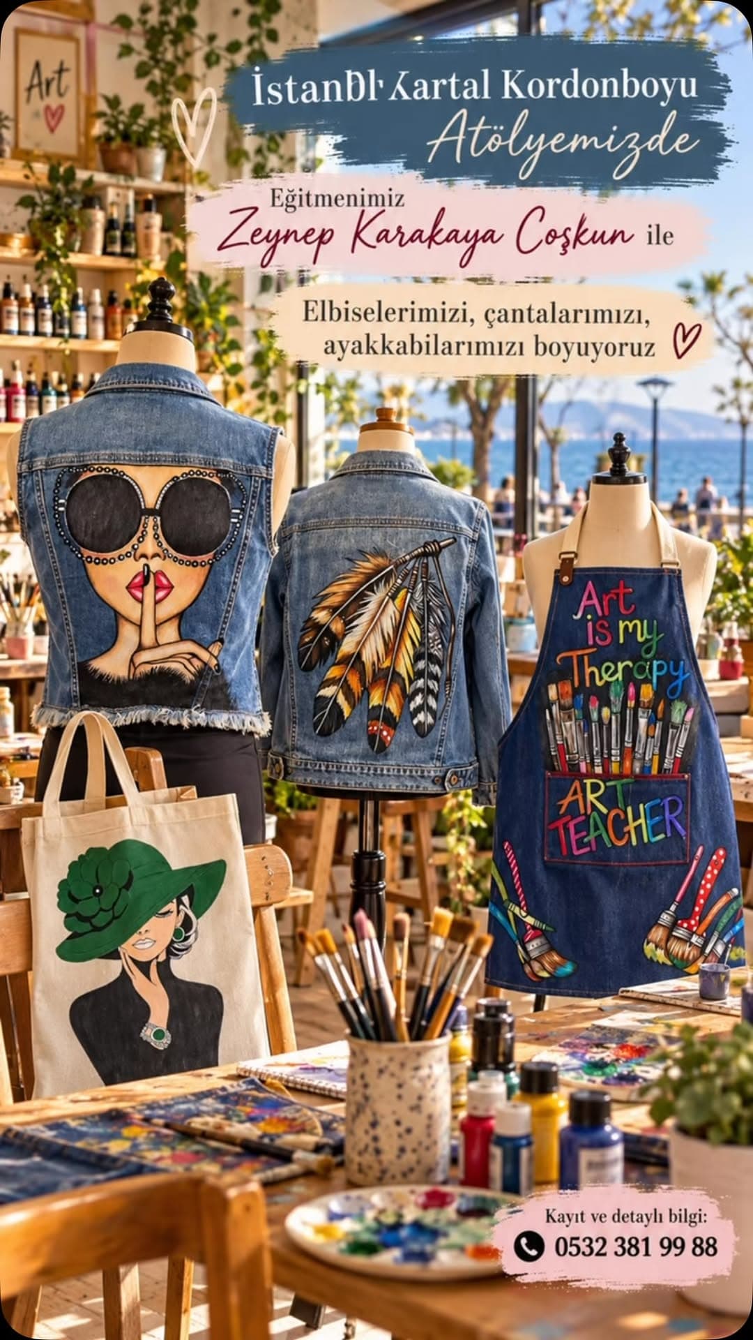 🎨 SANAT ŞİMDİ KUMAŞLARA TAŞINIYOR!
Akrilik resim derslerimizde bugüne kadar birbirinden güzel eser