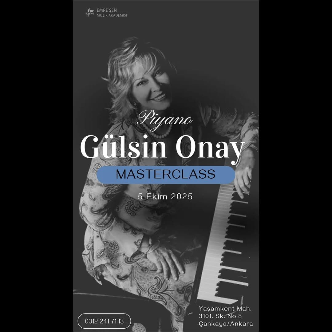 🎹 Gülsin Onay Masterclass 🎹
✨️ Devlet sanatçımız Gülsin Onay, ustalık sınıfı vermek üzere Emre Şe