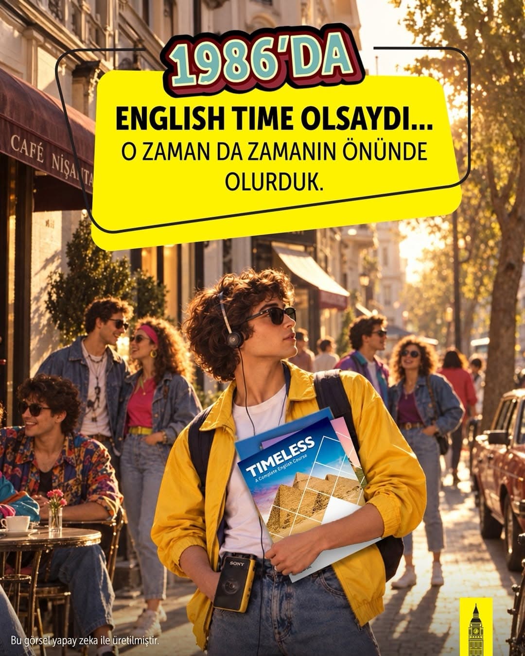 1986’da English Time olsaydı, İngilizce öğrenmek yine modanın bir parçası olurdu. 📼✨
Ama bazı şeyl