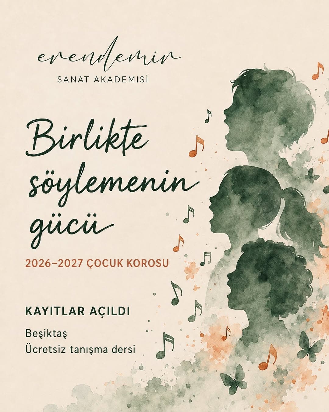 Çocuk Korosu kayıtlarımız başladı. 🎶
Birlikte söylemenin, dinlemenin ve müziği paylaşmanın keyfini