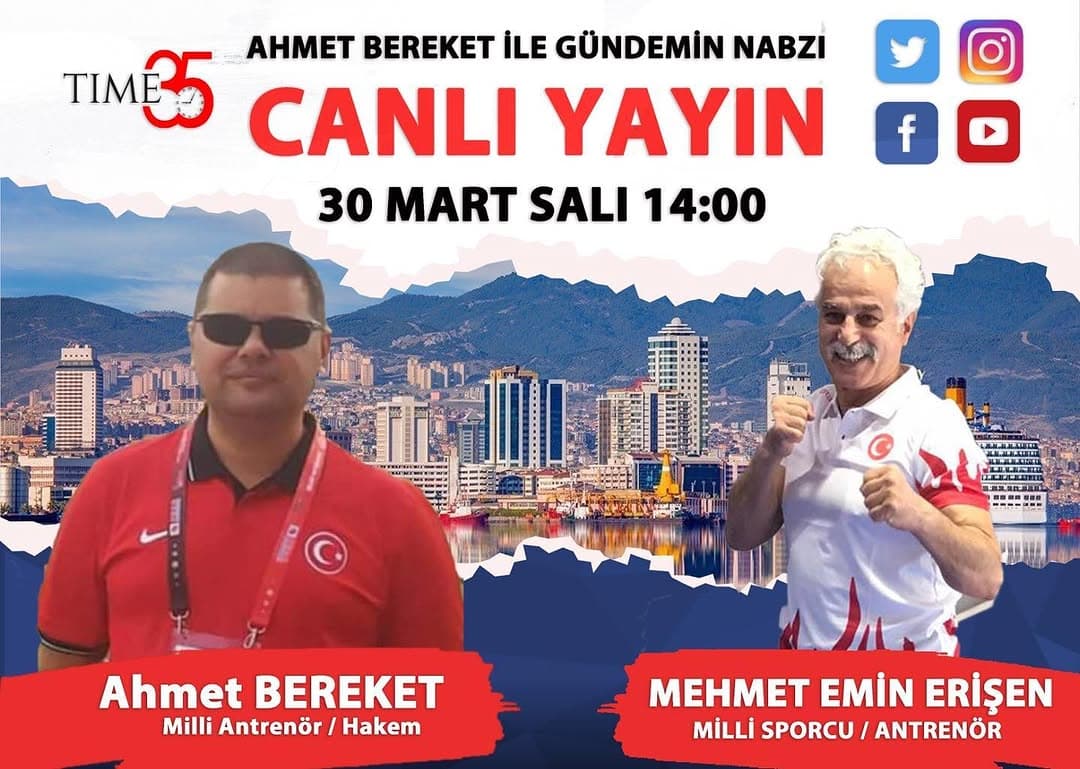 30 MART saat 14:00’da TİME35 Canlı Yayında “Ahmet Bereket İle Gündemin Nabzı” Programında Sizlerleyi