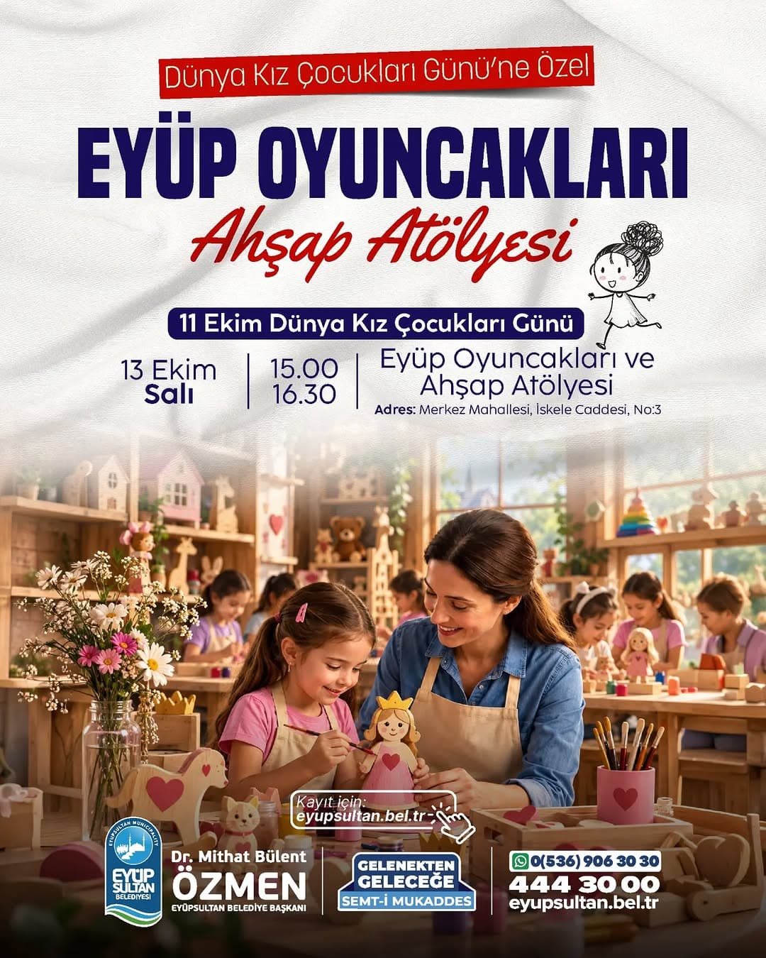 Kız Çocuklarımızla Eyüp Oyuncakları Ahşap Atölyesinde Buluşuyoruz. 🌻
11 Ekim Dünya Kız Çocukları G