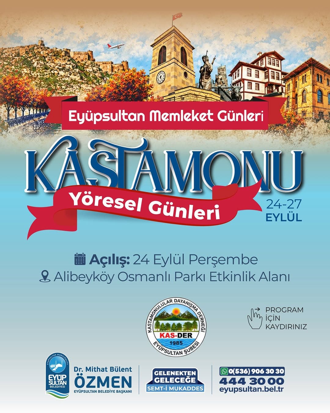 Eyüpsultan Memleket Günleri: Kastamonu Yöresel Günleri Başlıyor! ✨
Alibeyköy Osmanlı Parkı’nda meml