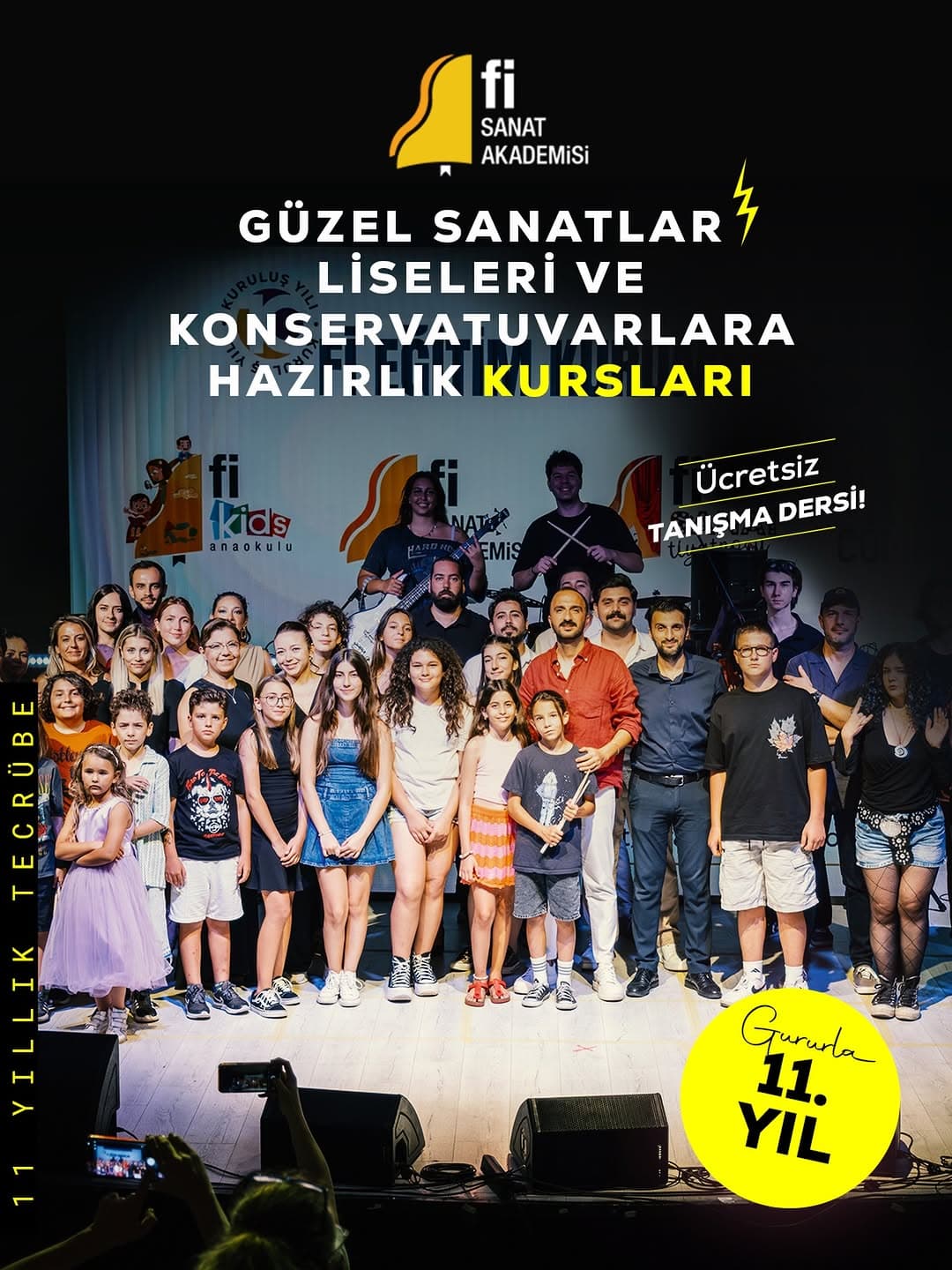 🎭 Hayaller sahnede, başarı doğru hazırlıkla başlar.
Fi Sanat Akademisi olarak, 11 yıllık deneyimim