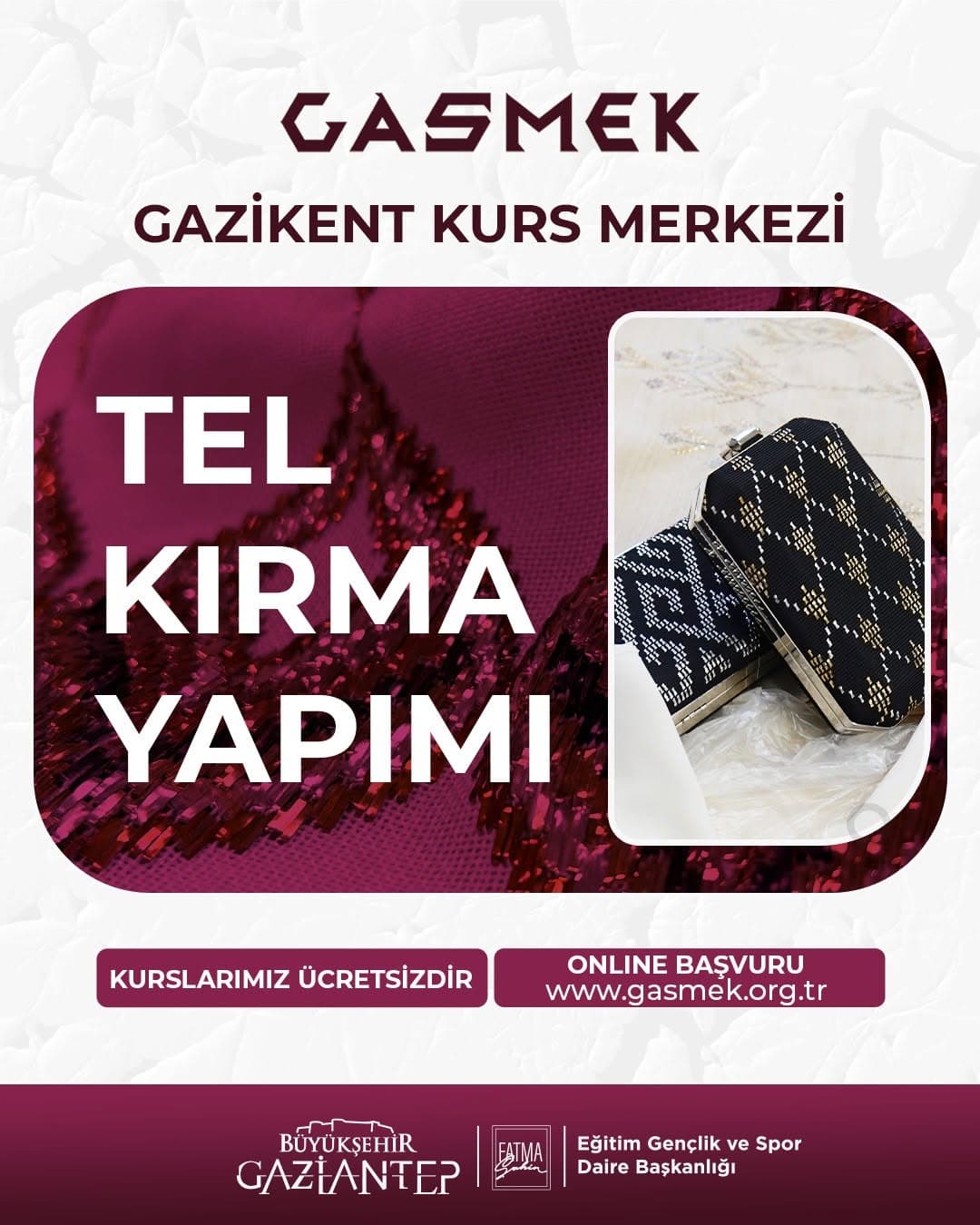 🧵 Geleneksel el sanatlarımızı yaşatıyor, üretmenin keyfini birlikte keşfediyoruz!
GASMEK Gazikent