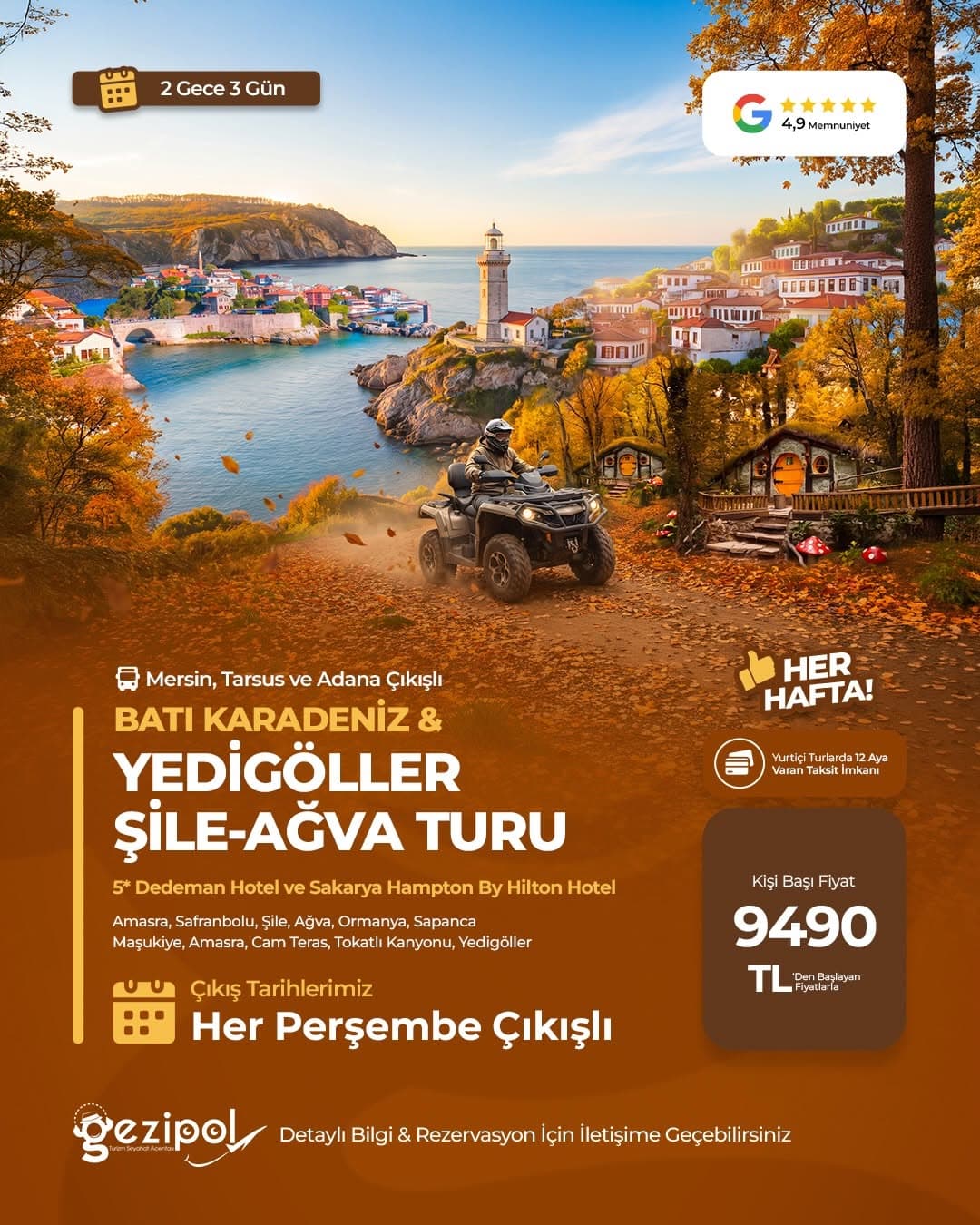 2 GECE BATI KARADENİZ TURU 🍂🍃
👣 Deneyimli Rehber ve #gezipolekip Ormanya
✨ Kapora Ödemesiyle Kol