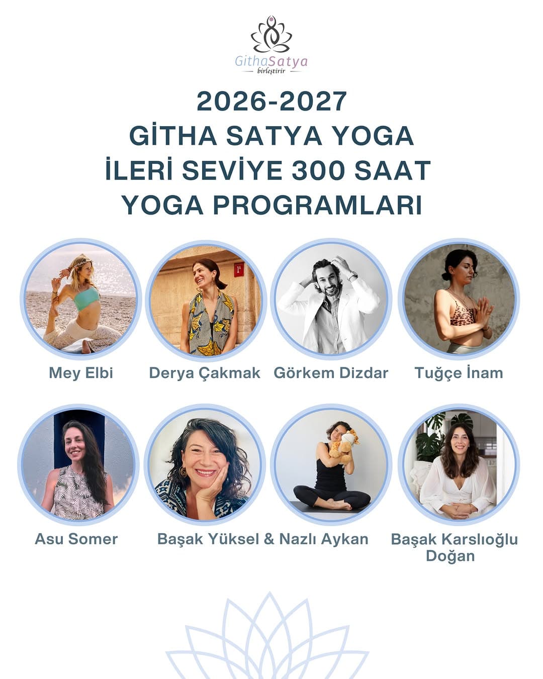 Githa Satya Yoga’da 2026–2027 dönemi İleri Seviye 300 Saat Yoga Programları Ekim ayında başlıyor. ✨