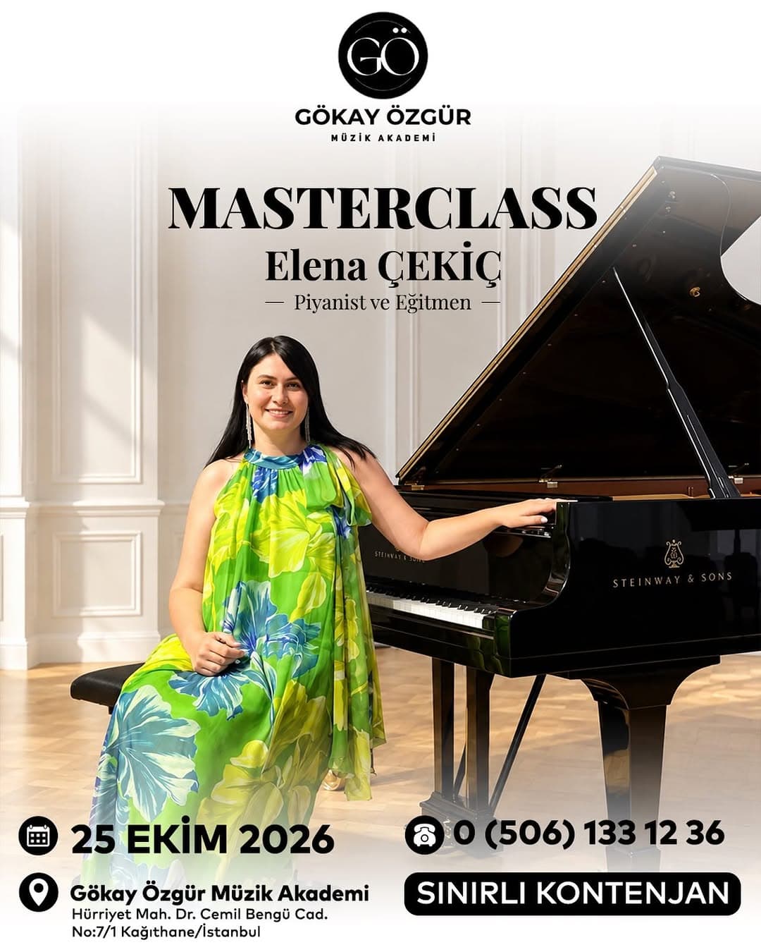 Ünlü eğitmen Elena ÇEKİÇ Masterclass Eğitimi için İstanbul’da 🎹
Türkiye’nin önde gelen eğitmenler