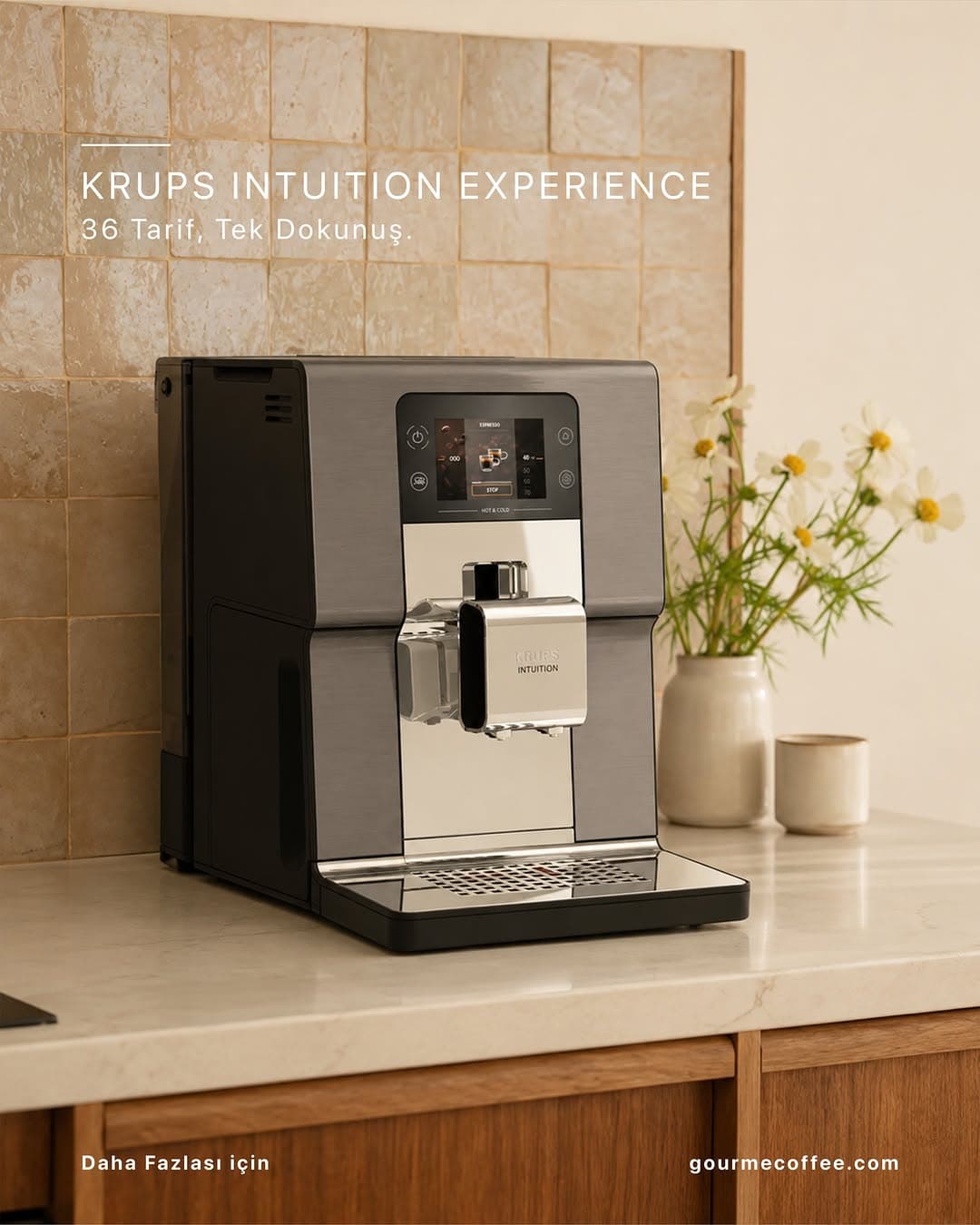 Kahve deneyiminizin yeni standardıyla tanışın.
KRUPS Intuition Experience, 36 farklı sıcak ve soğuk