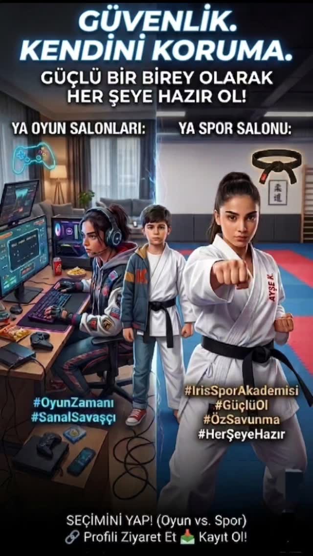 Hangisini Seçeceksin? Oyun Salonu mu, Spor Salonu mu? 🕹️🥋
Hayat bir denge meselesidir. Ekran baş