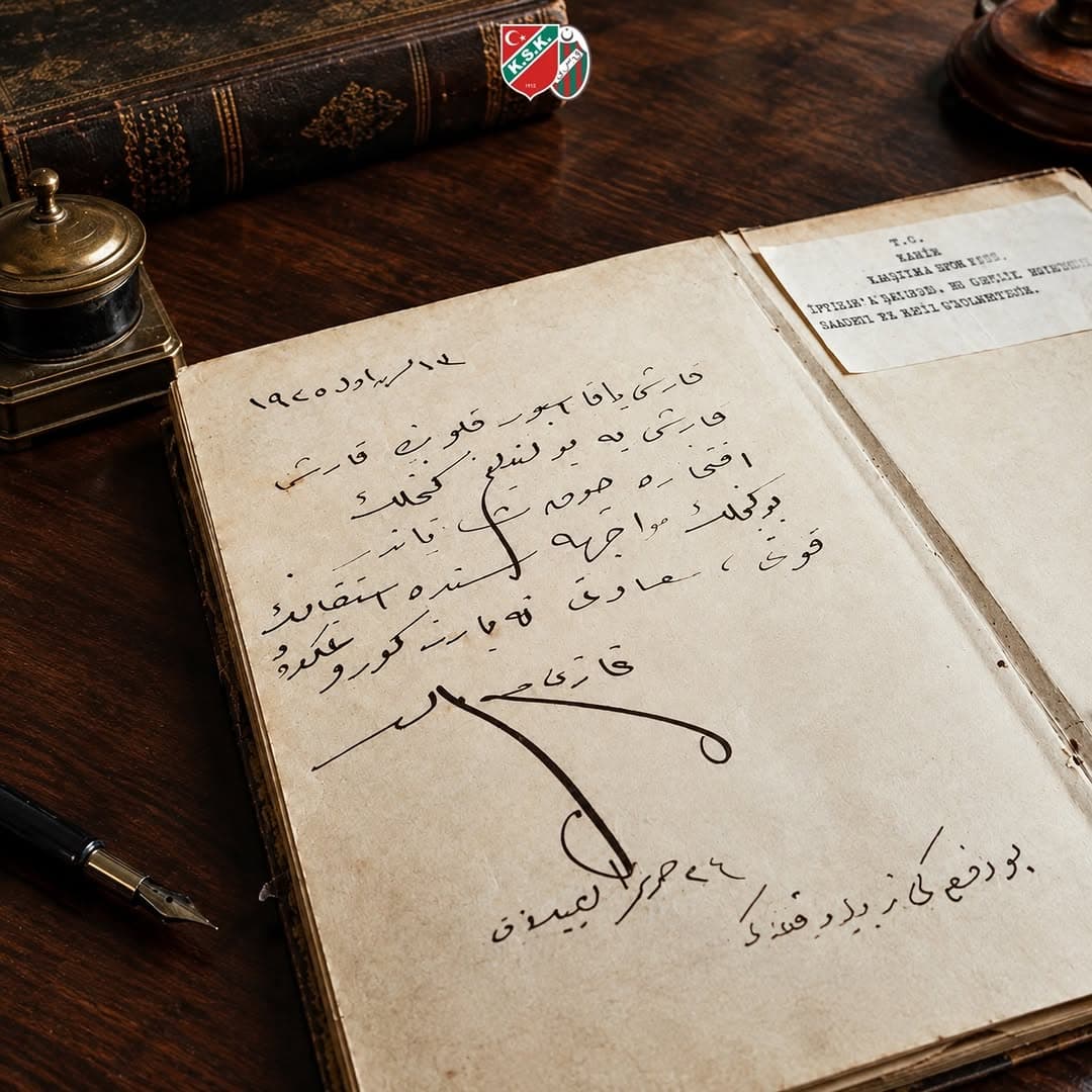 13 Ekim 1925’te Karşıyaka Spor Kulübümüzü onurlandıran Ulu Önderimiz Gazi Mustafa Kemal Atatürk’ün a