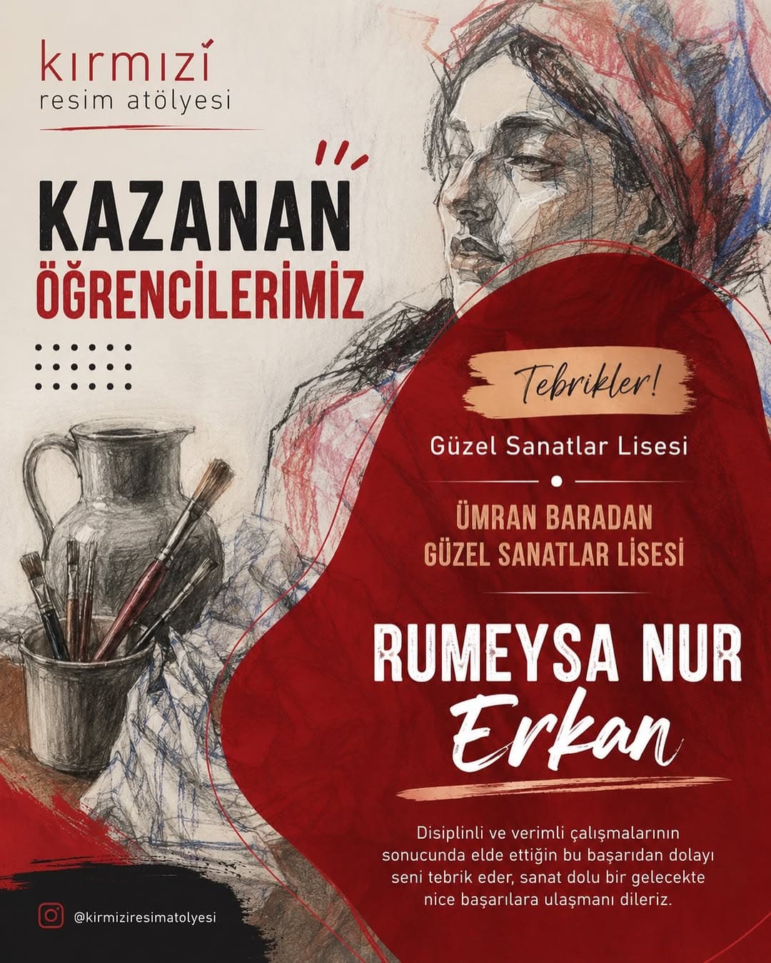 Tebrikler Rumeysa👏 Azmi, emeği ve yeteneğiyle hedefini başardı.