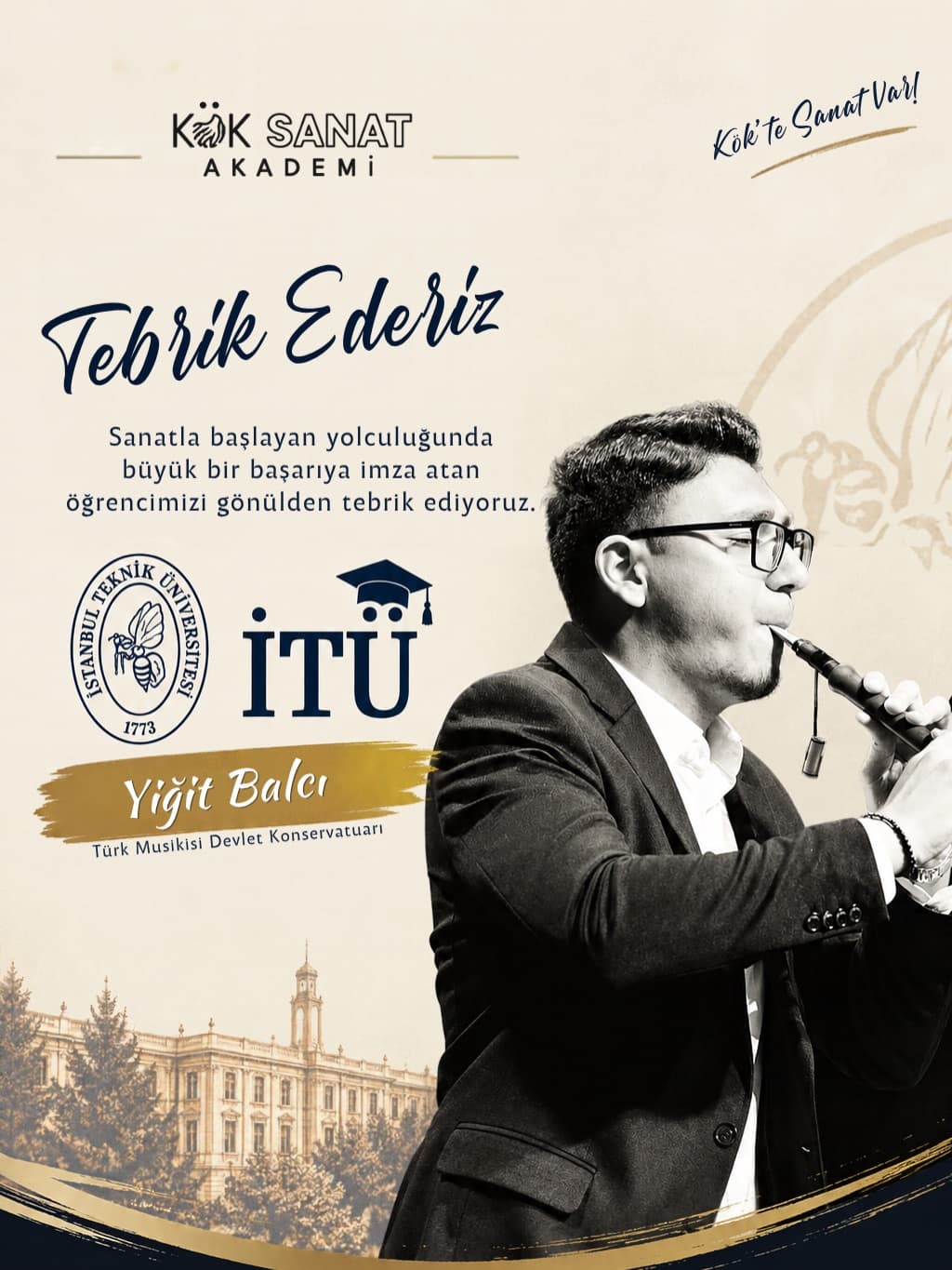 🎓 KÖK SANAT AKADEMİ’DEN GURUR TABLOSU! 🌿✨
Hayaller sanatla başlar, emekle büyür ve başarıyla taçl