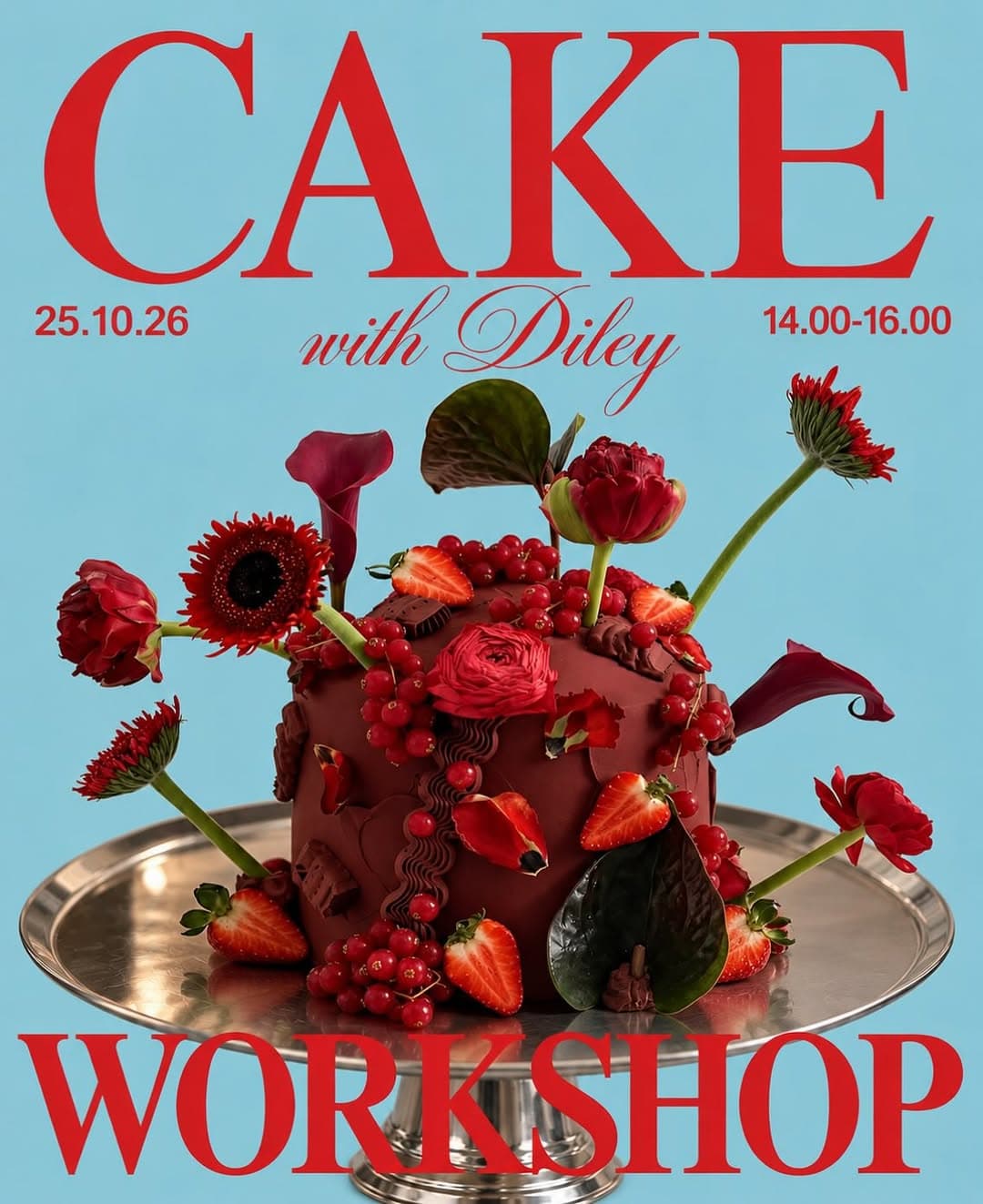 A little art, a little cake, a lot of creativity!
Bu kez pastaları çiçekler, meyveler ve özgün doku