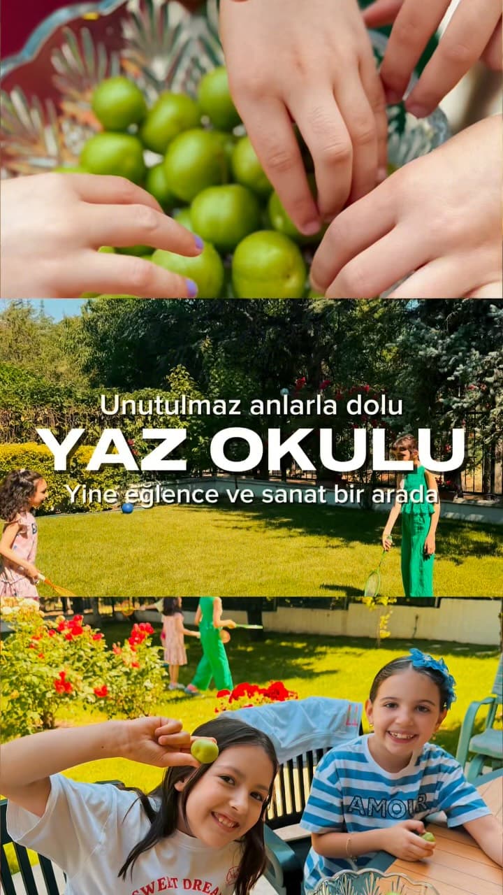 Sevimli öğrencilerimizle birlikte ekranlardan uzak, sanatla, oyunla ve kahkahalarla dolu yaz okulumu