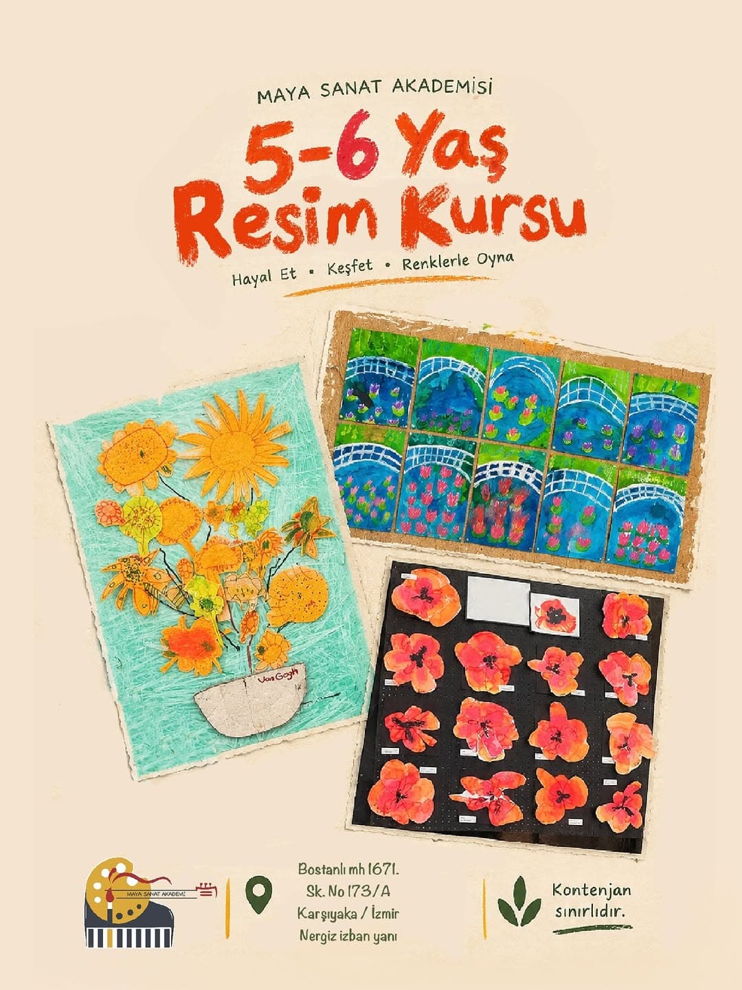 5–6 yaş çocuklar için Okul Öncesi Resim Grubu Maya Sanat Akademisi’nde başlıyor! 🌈
Çocuklarımızın