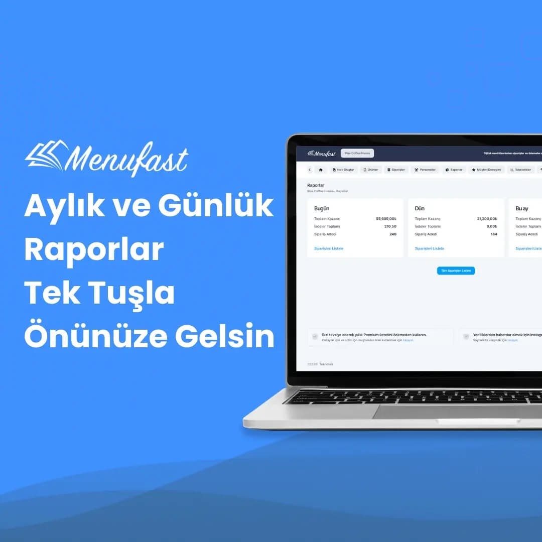 Artık aylık ve günlük raporlarınızı aramakla vakit kaybetmeyeceksiniz! 🎉
Tek bir tuşa dokunun ve r
