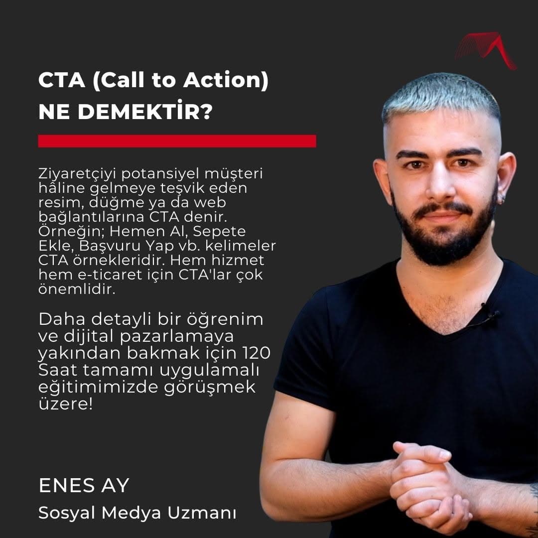 💻 Dijital Pazarlama Terimlerini Öğrenmek İster Misiniz? CTA Nedir?
Harekete/eyleme geçiren mesaj,