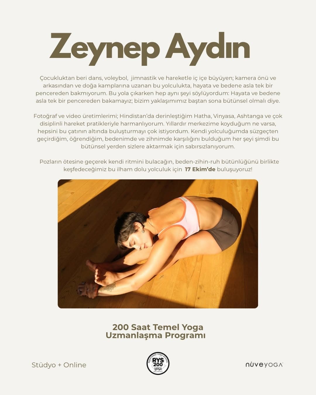 Benim için hayata ve bedene tek bir açıdan bakmak hiçbir zaman mümkün olmadı. O yüzden bu eğitimi ku