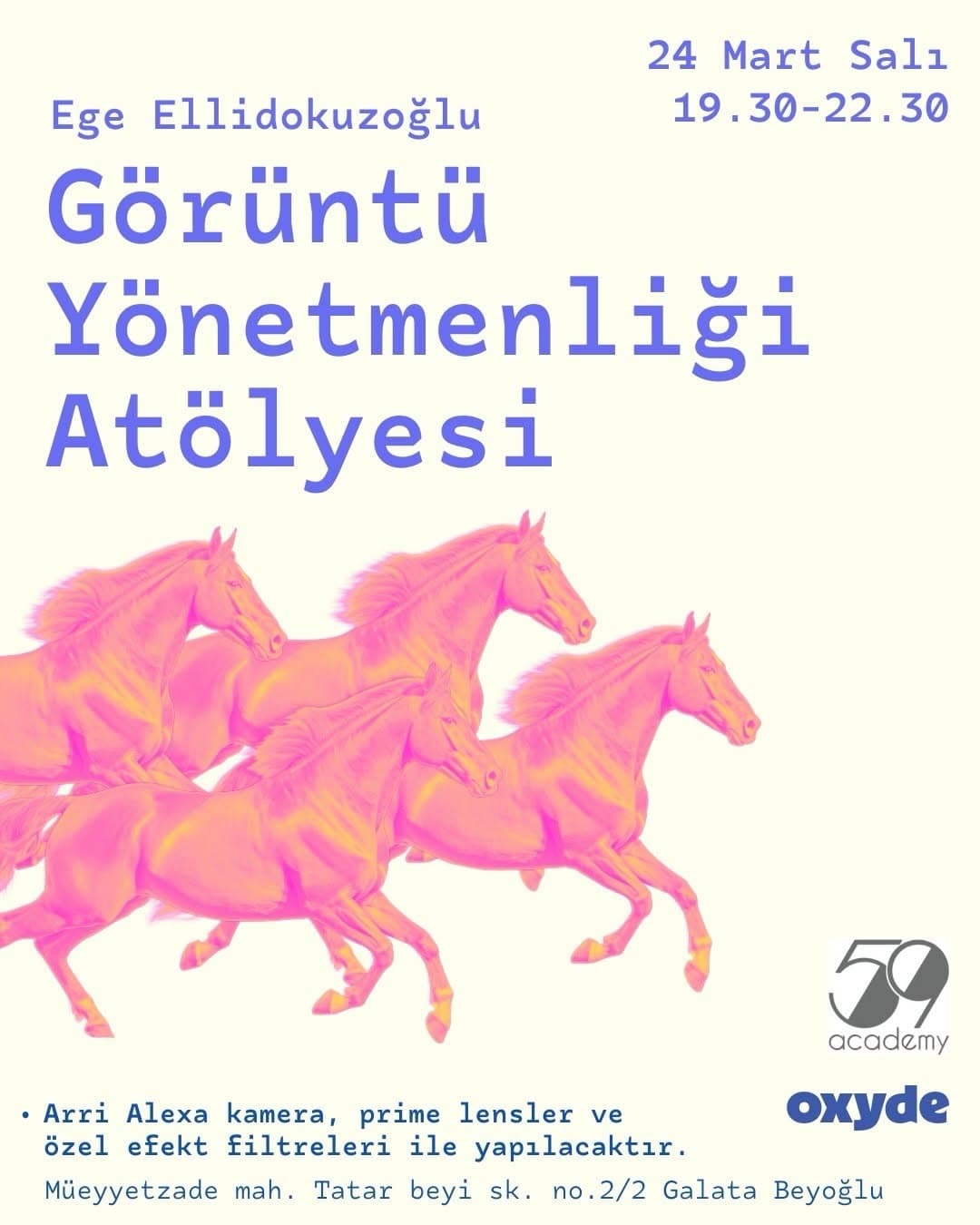 GÖRÜNTÜ YÖNETMENLİĞİ ATÖLYESİ
~ EGE ELLİDOKUZOĞLU ~
Sinema ve televizyonda pek çok projede görüntü
