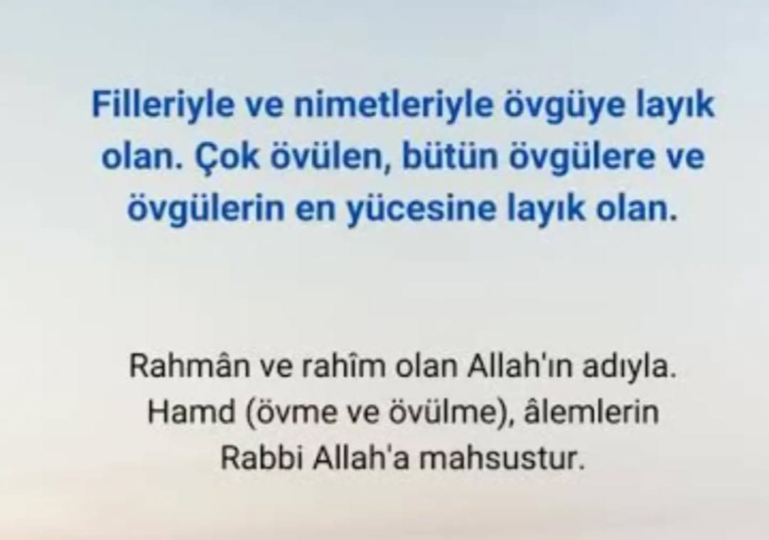 Ovgulerin en güzeline layık olan Allah'a hamd olsun