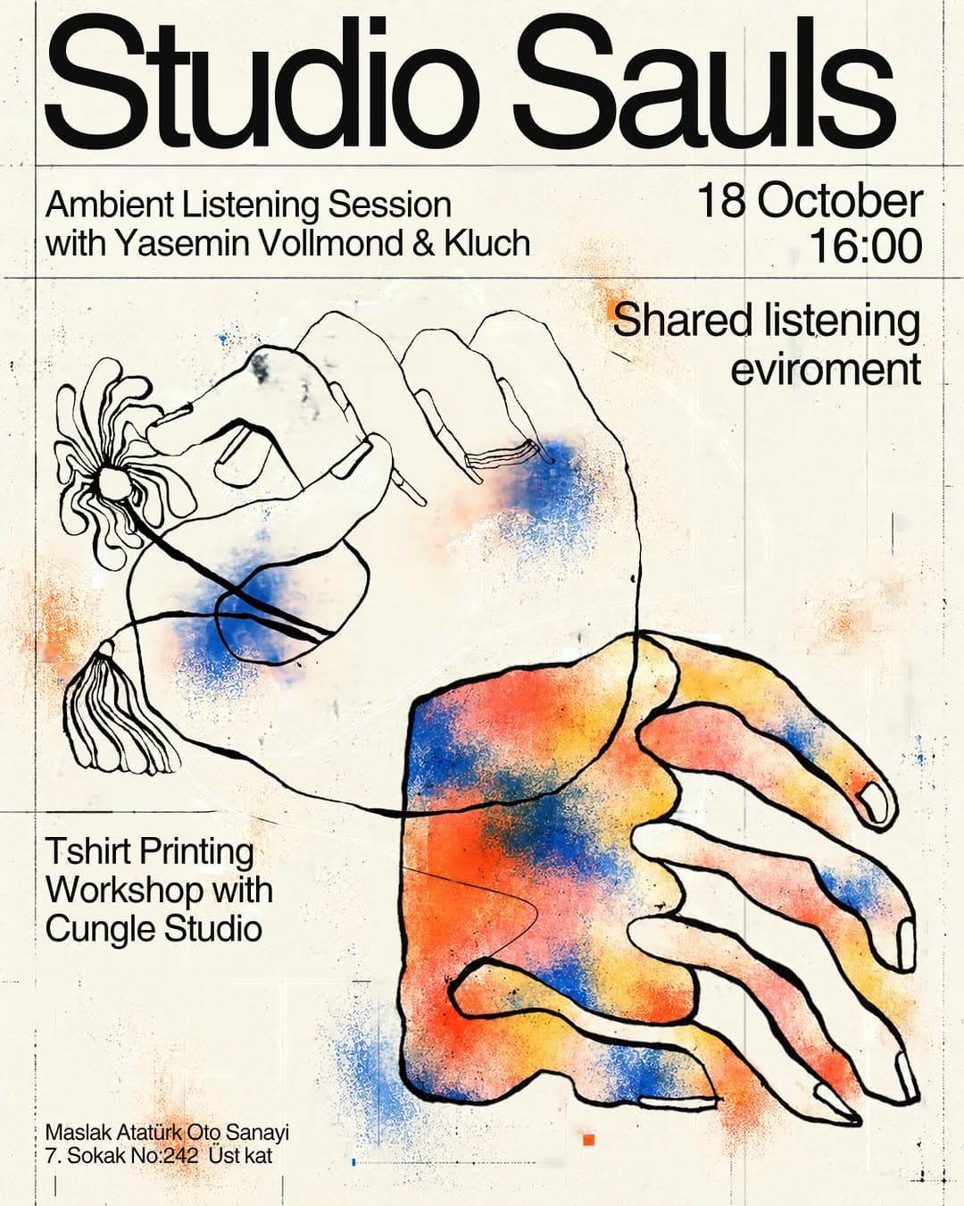 Ambient Live Set as Deep Listening at Studio Sauls, Istanbul — 18 October, 4 PM
Join us for a live