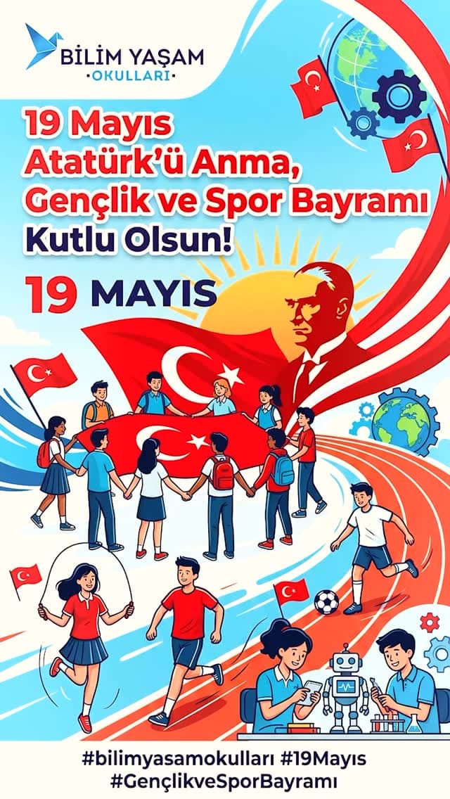 19 Mayıs Atatürk'ü Anma, Gençlik ve Spor Bayramını Bilim Yaşam Okullarında tüm coşkusuyla kutladık..