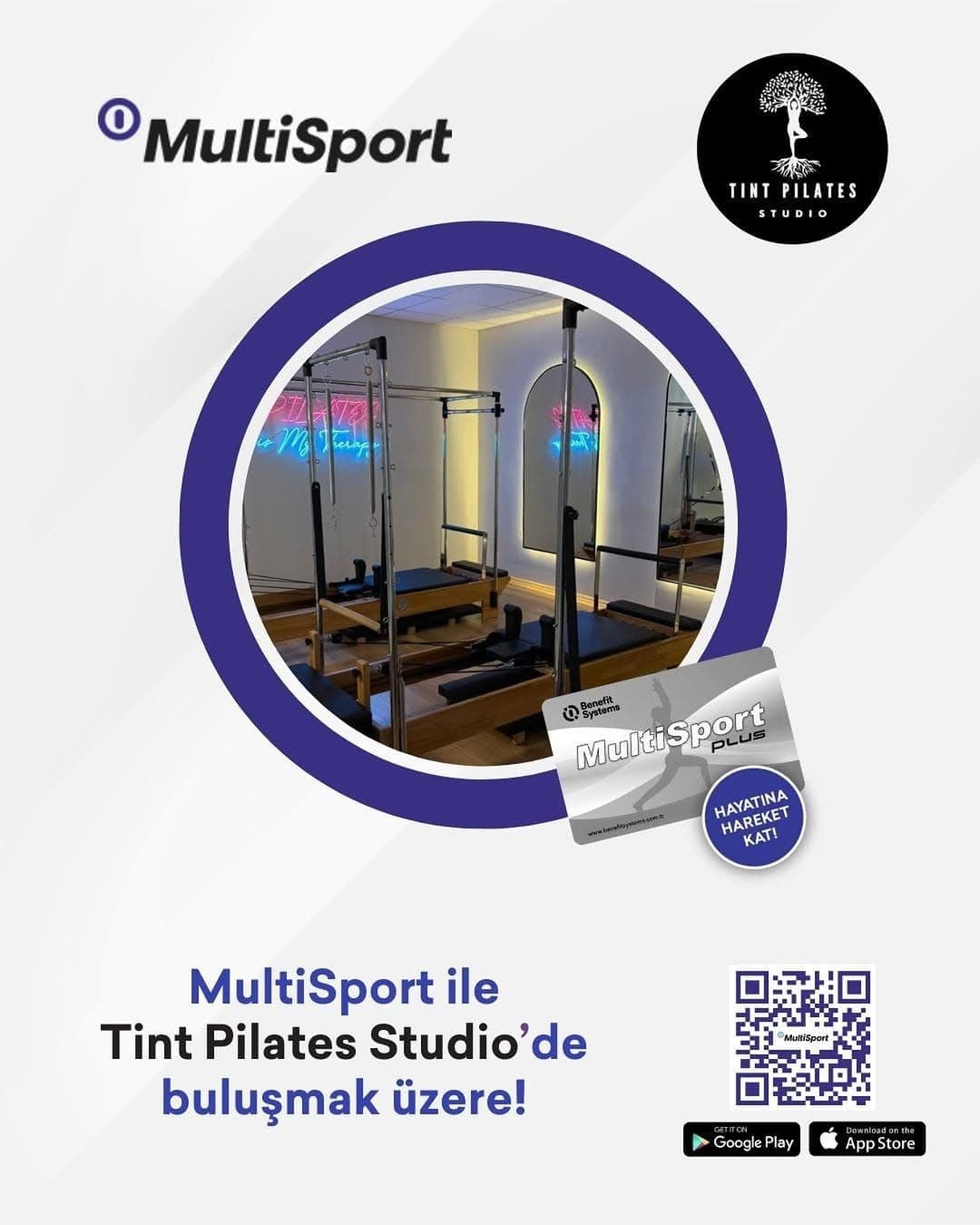MultiSport 🤝 Tint Pilates Studio
Artık MultiSport kartınızla Tint Pilates Studio ayrıcalıklarından
