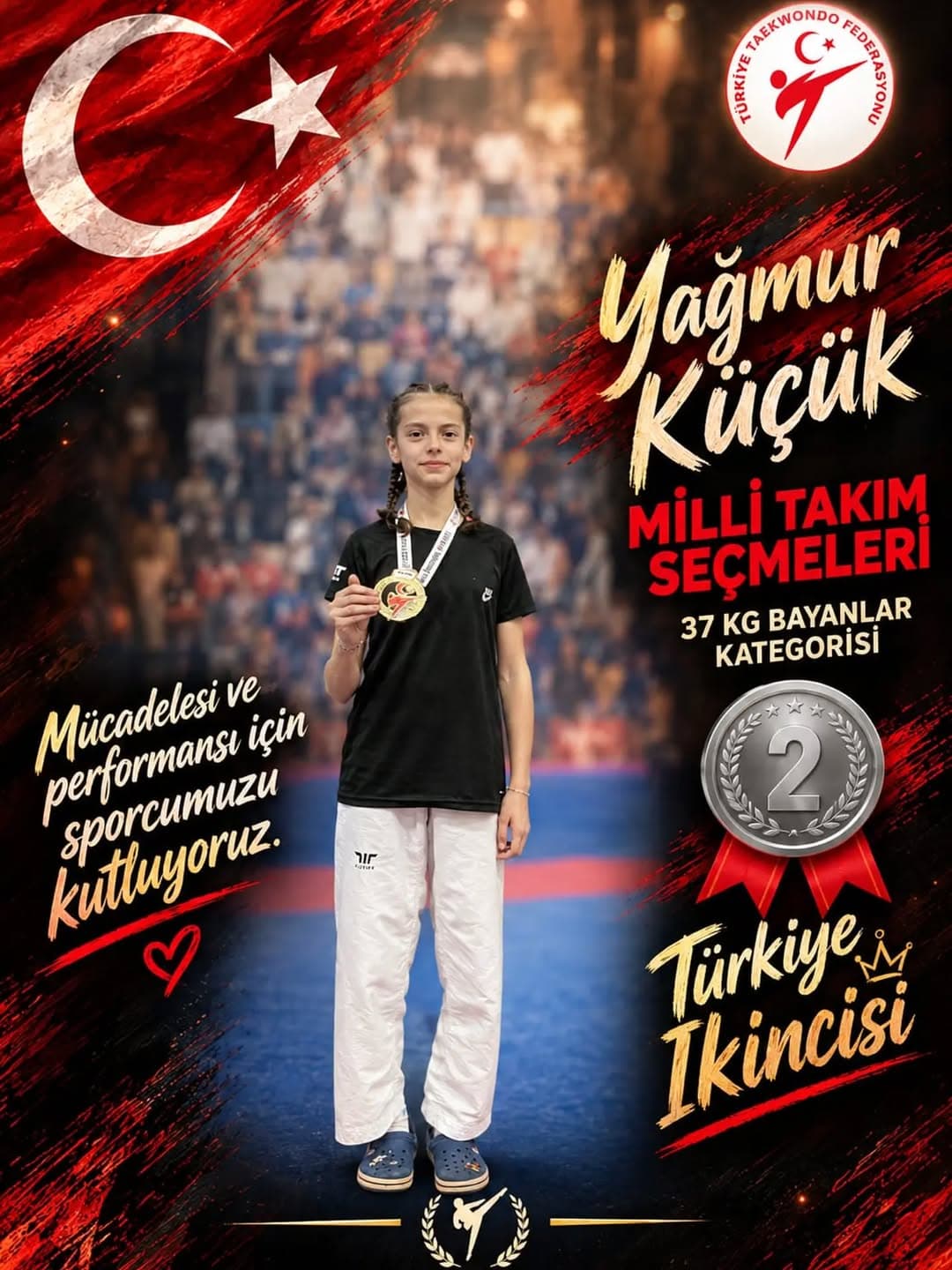 🥈Yağmur KÜÇÜK, Avrupa Şampiyonası Milli Takım Seçme Müsabakaları'nda zorlu 5 maç yaparak İkincilik