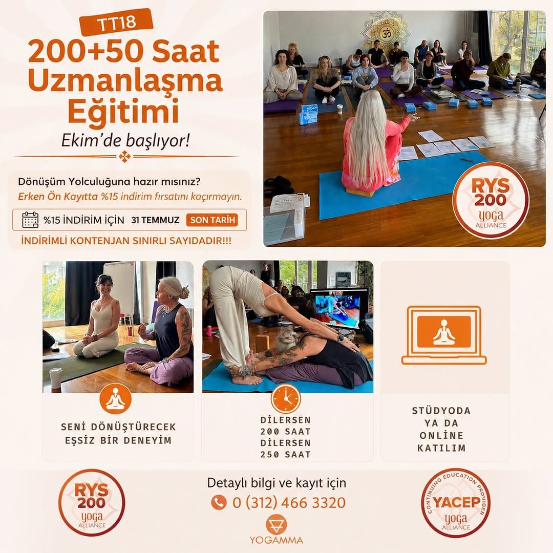 Bu yıl 18.Kez, düzenlenecek olan Temel Uzmanlaşma Programı ile yogayı derinlemesine keşfetmek için s