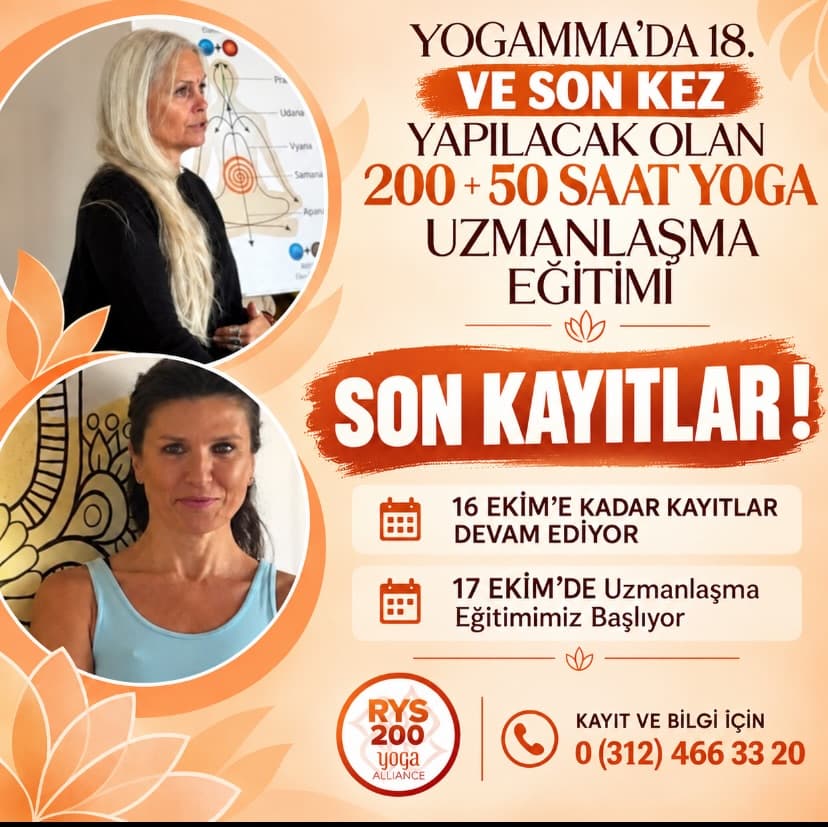 Bu yıl 18. Ve SON Kez, düzenlenecek olan Temel Uzmanlaşma Programı ile yogayı derinlemesine keşfetme